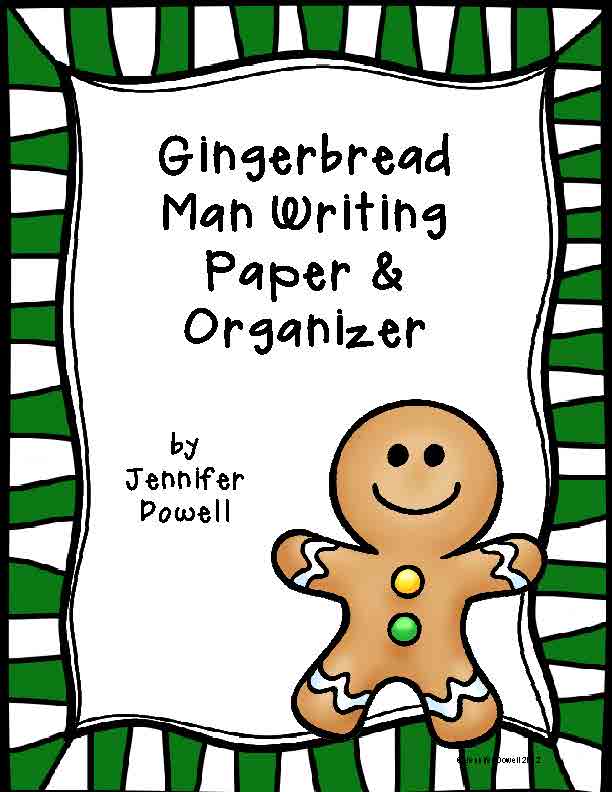 Gingerbread Man Writing Love Teaching Kids