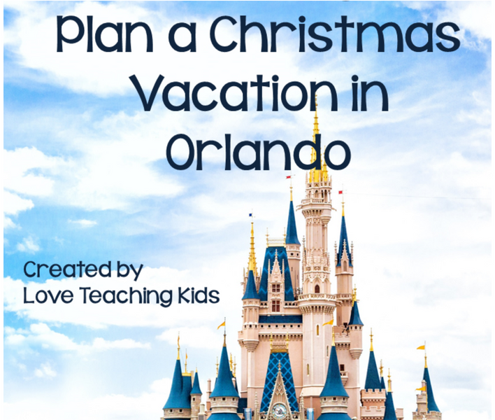 Plan a Christmas Vacation Math Project Love Teaching Kids