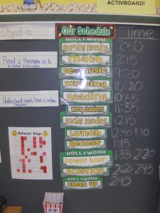 classroom schedule