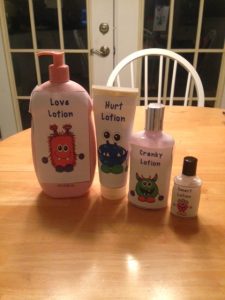 calming lotion tags