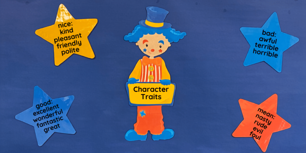character traits activities board
